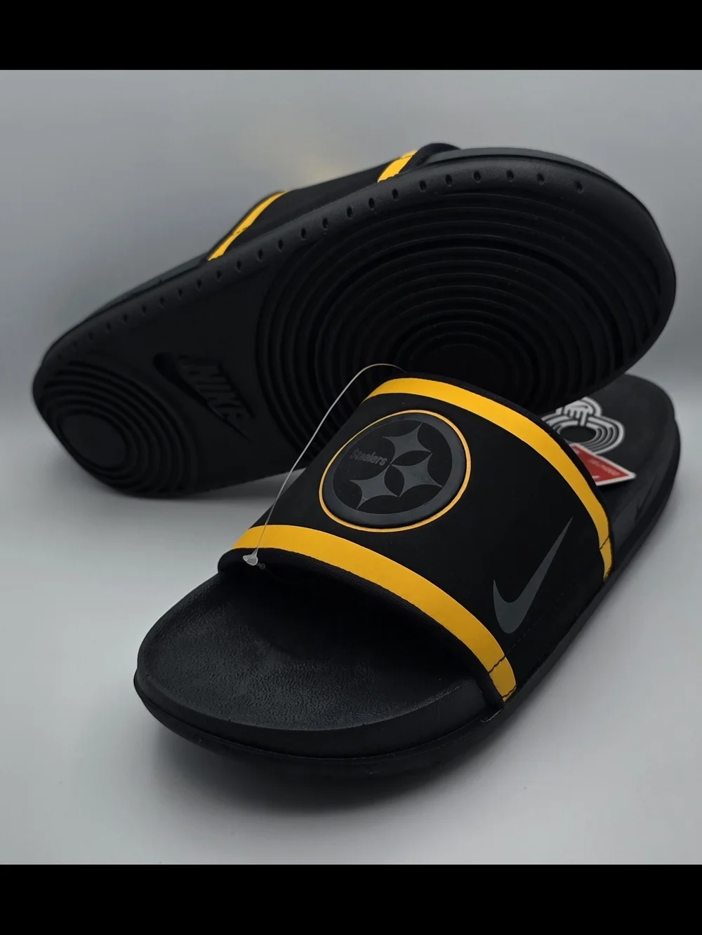 Nike Pittsburgh Steelers Black & Gold Slide Sandals